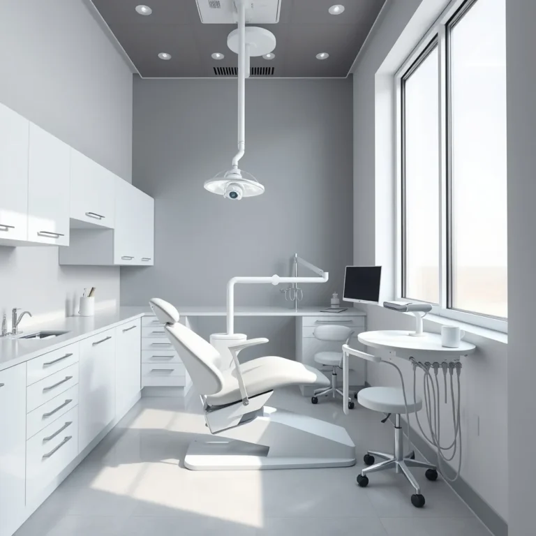 Consulta de clínica dental moderna que ilustra la contratación de un seguro dental en Málaga