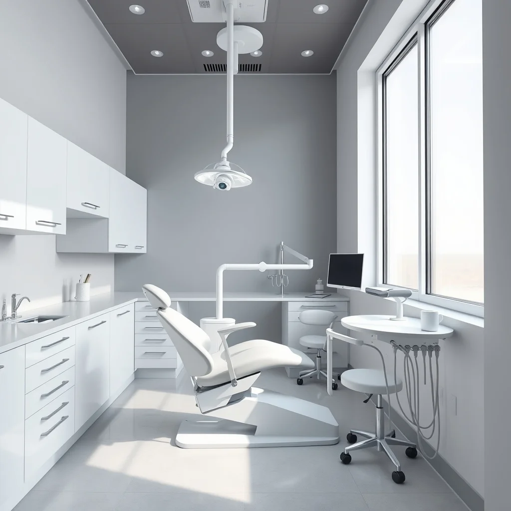 Consulta de clínica dental moderna que ilustra la contratación de un seguro dental en Málaga